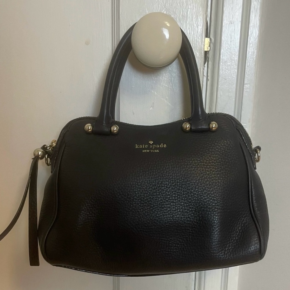 Kate Spade Black Pebbled Leather Satchel